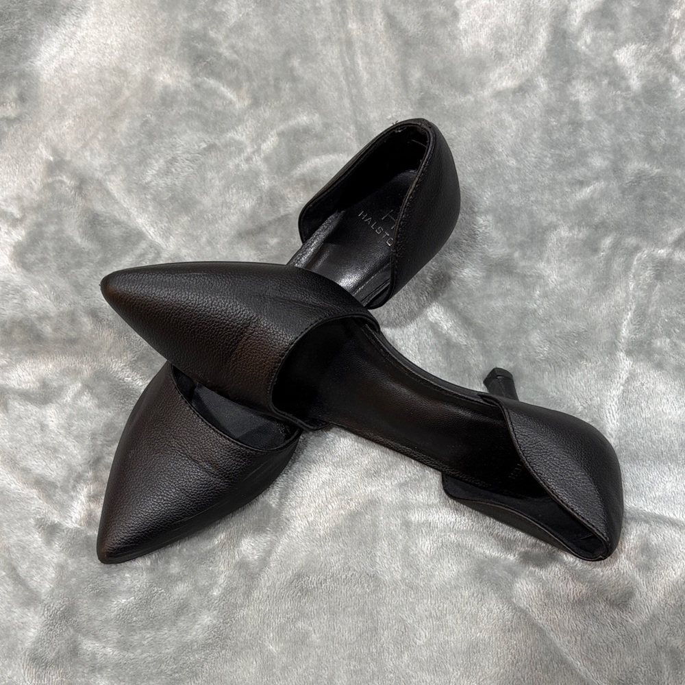 Halston Heritage Black Pointed D'Orsay Heels